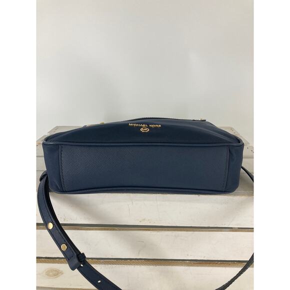 MICHAEL KORS, NAVY BLUE NYLON MEDIUM CROSSBODY BAG (ASIS) - Picture 9 of 15